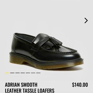 Dr. Martens ADRIAN SMOOTH LEATHER TASSLE LOAFERS BLACK POLISHED SMOOTH/24369001